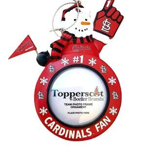 St Louis Cardinals Snowman Photo Frame Ornament Christmas Collectible MLB NEW